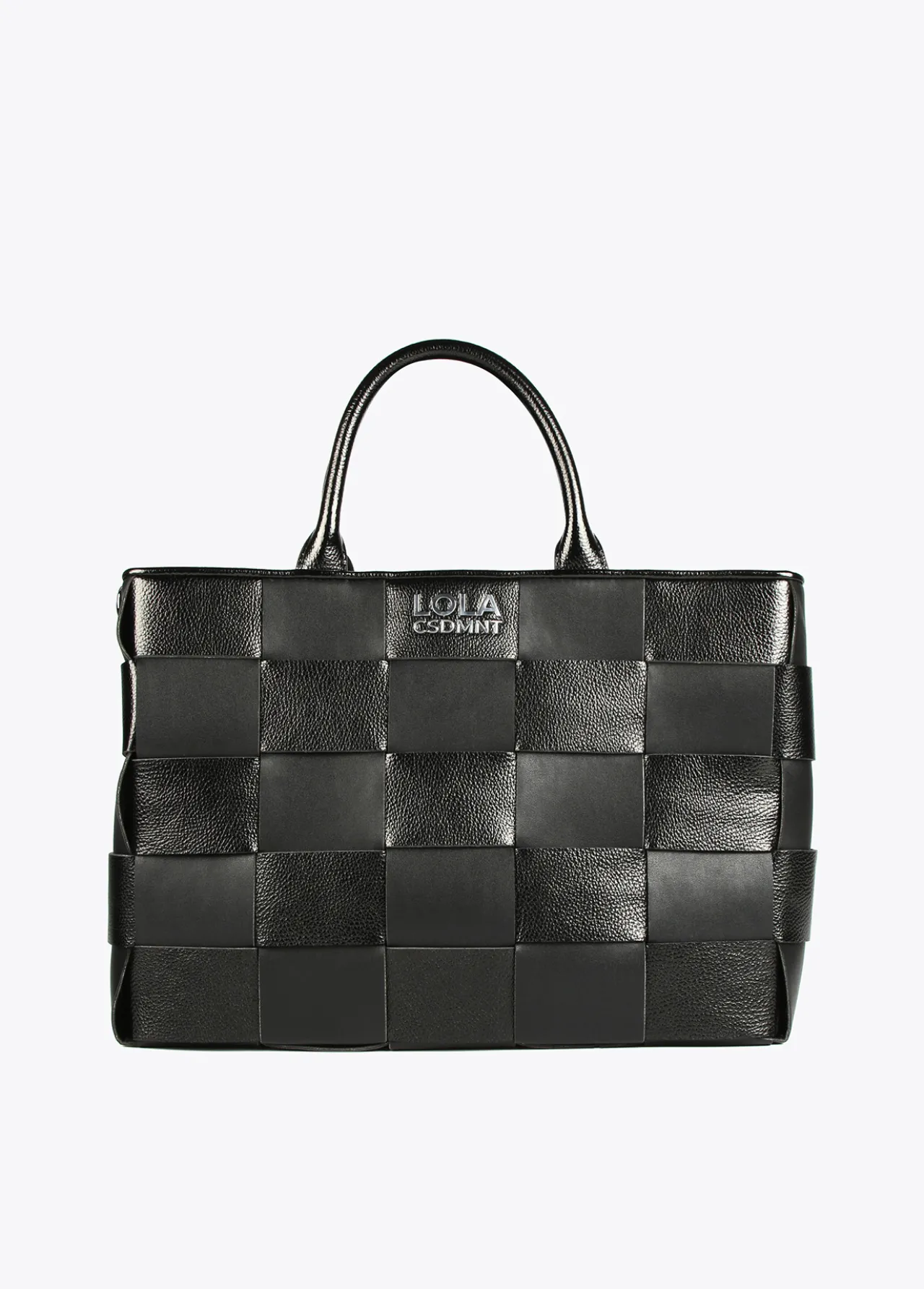 shopper_trenzado_4.webp Lola Casademunt Bolsos Shopper | Bolsos De Hombro<Shopper trenzado PLATEADO