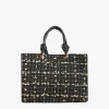 Lola Casademunt Bolsos Shopper | Bolsos Grandes<Shopper tweed NEGRO-METAL