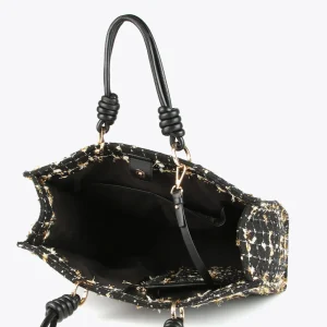 Lola Casademunt Bolsos Shopper | Bolsos Grandes<Shopper tweed NEGRO-METAL
