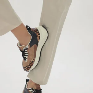 Lola Casademunt Zapatillas Deportivas<Sneakers animal print rejilla |  COLECCIÓN LOLA | Lola Casademunt MARRON