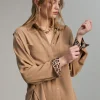 Lola Casademunt Camisas Y Blusas<Sobre camisa bolsillos CAMEL