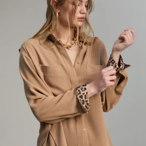 Lola Casademunt Camisas Y Blusas<Sobre camisa bolsillos CAMEL