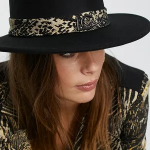 Lola Casademunt Animal Print | Gorros Sombreros Y Guantes<Sombrero cinta jacquard NEGRO
