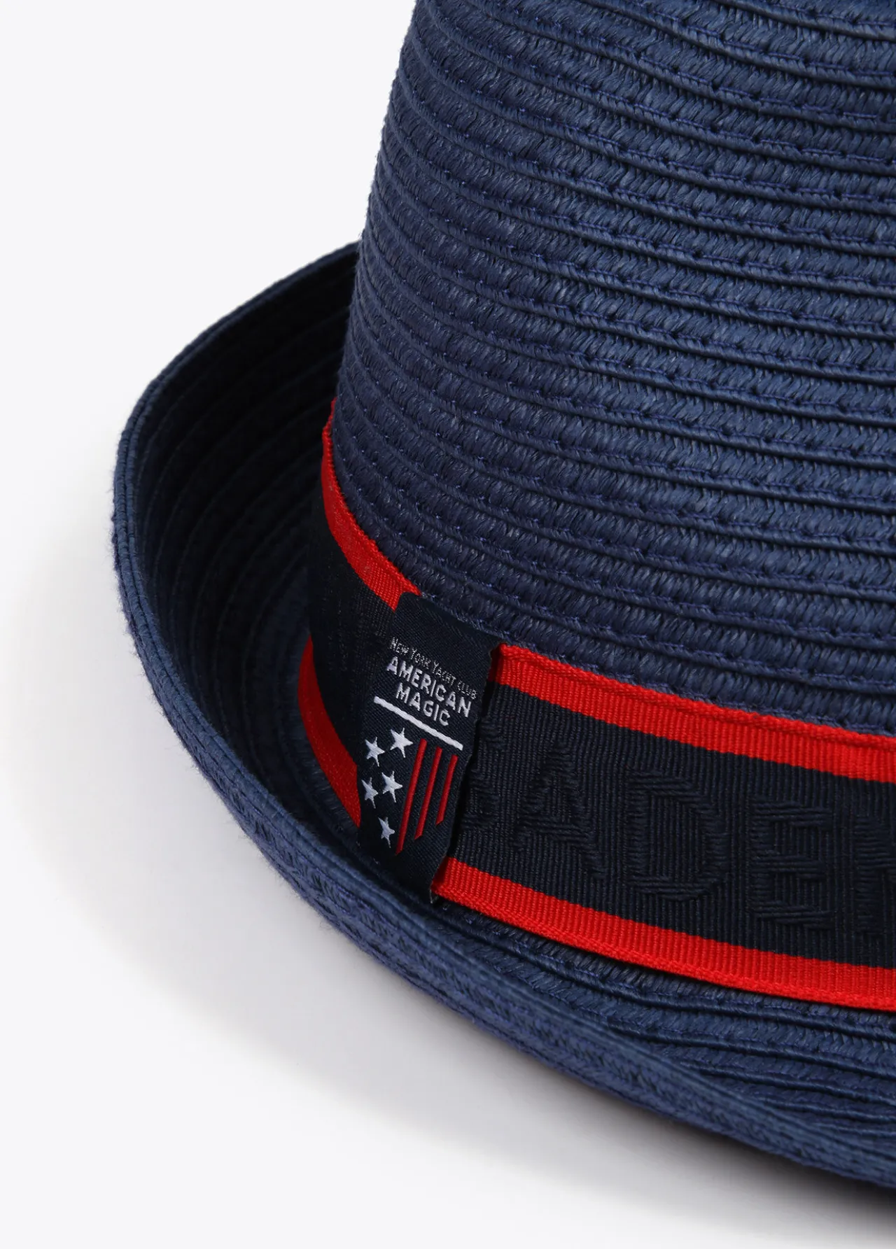 sombrero_de_paja_azul_y_cinta_logotipada__lola_casademunt_1.webp Lola Casademunt Gorros Sombreros Y Guantes<Sombrero de paja azul y cinta logotipada - Lola Casademunt CRUDO