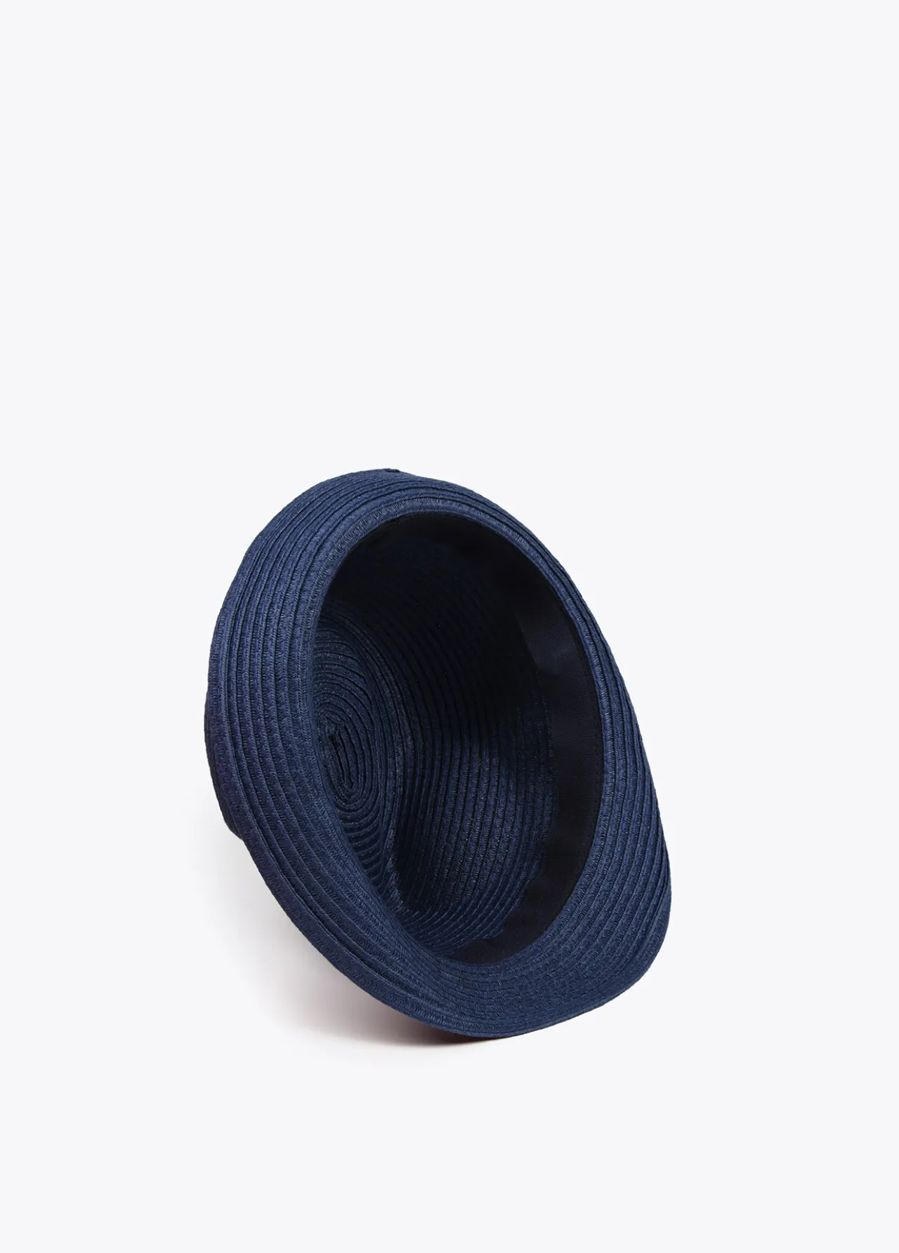 sombrero_de_paja_azul_y_cinta_logotipada__lola_casademunt_3.webp Lola Casademunt Gorros Sombreros Y Guantes<Sombrero de paja azul y cinta logotipada - Lola Casademunt CRUDO