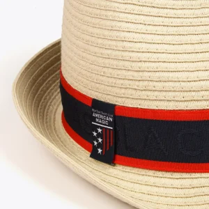 Lola Casademunt Gorros Sombreros Y Guantes<Sombrero de paja con cinta logotipada  - Lola Casademunt CRUDO