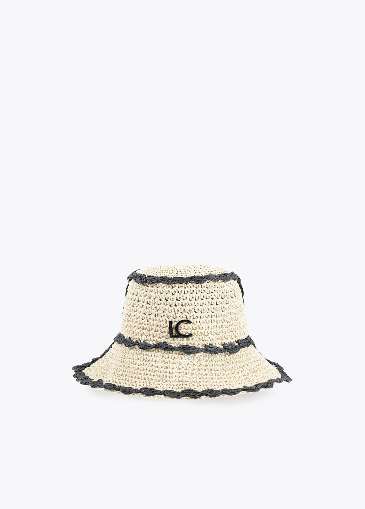 sombrero_efecto_rfia_0.webp Lola Casademunt Accesorios | Baño<Sombrero efecto ráfia CRUDO-NEGRO