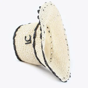 Lola Casademunt Accesorios | Baño<Sombrero efecto ráfia CRUDO-NEGRO