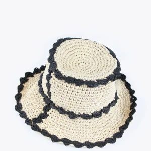Lola Casademunt Accesorios | Baño<Sombrero efecto ráfia CRUDO-NEGRO
