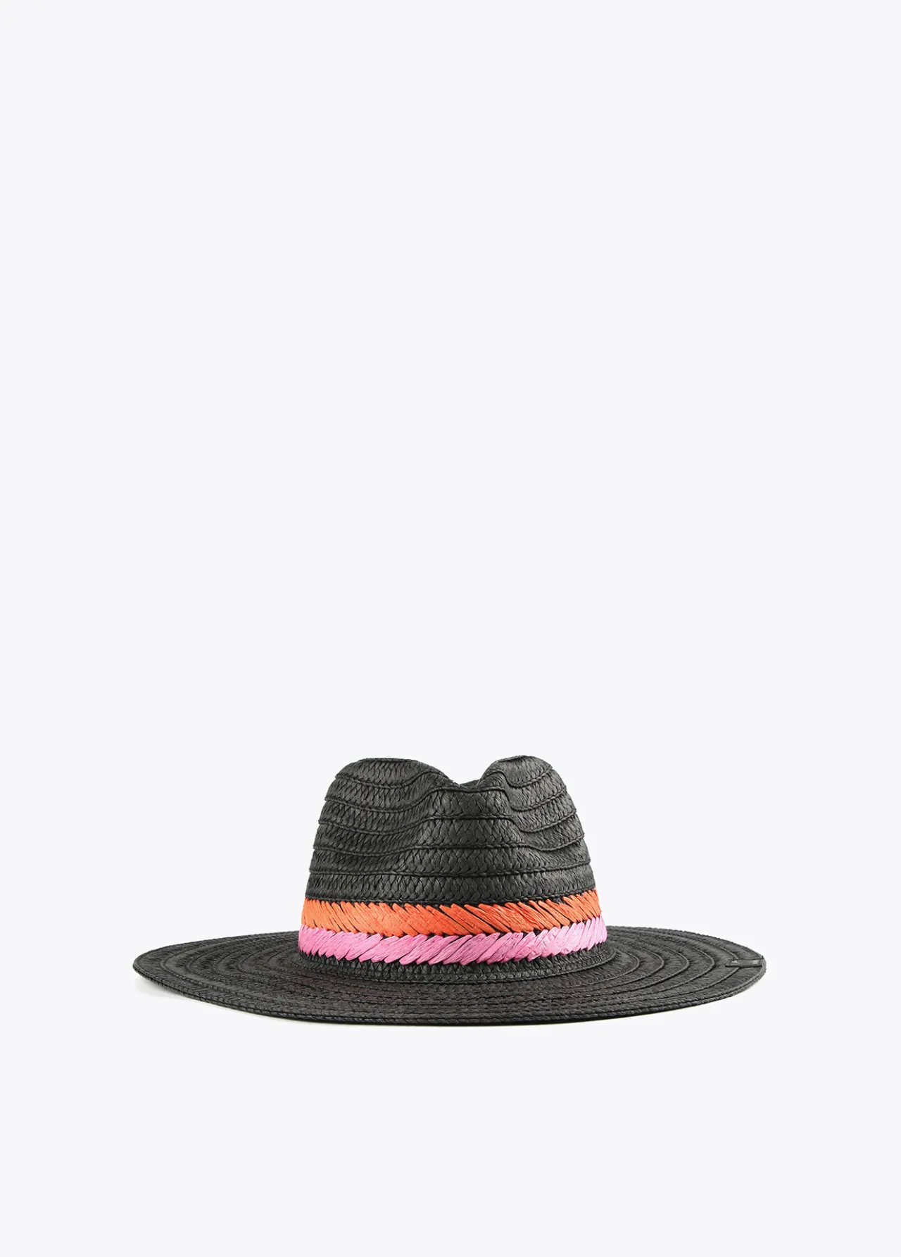 sombrero_efecto_rfia_negro_0.webp Lola Casademunt Accesorios | Baño<Sombrero efecto ráfia NEGRO