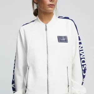 Lola Casademunt Sudaderas<Sudadera bicolor cremallera CRUDO