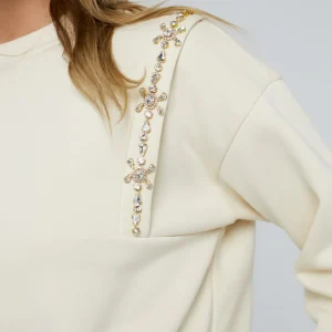 Lola Casademunt Sudaderas<Sudadera con pedrería NEGRO