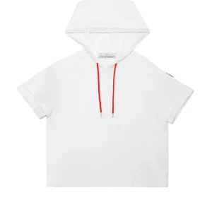 Lola Casademunt Sudaderas<Sudadera manga corta blanca de algodón - Lola Casademunt BLANCO
