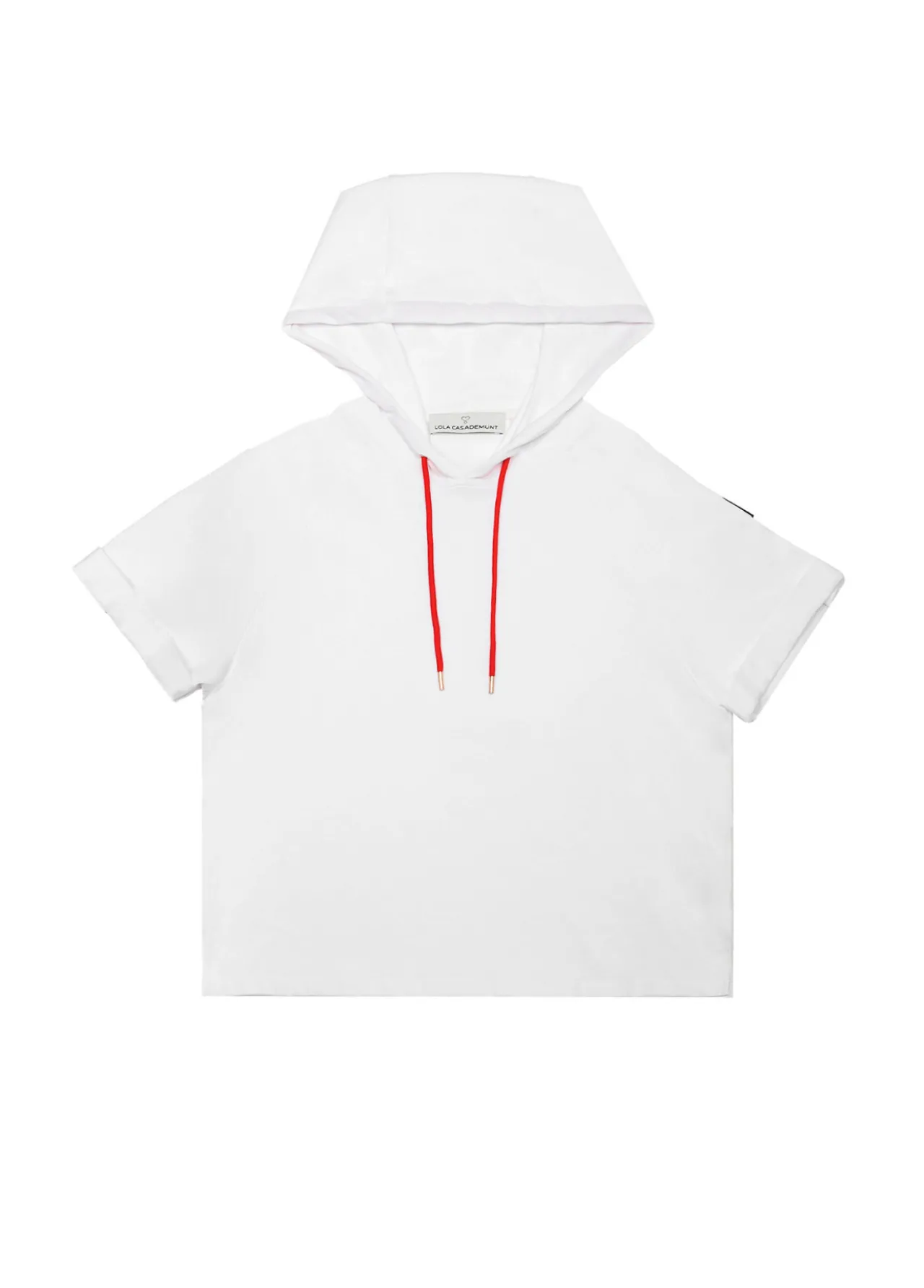 sudadera_manga_corta_blanca_de_algodn__lola_casademunt_2.webp Lola Casademunt Sudaderas<Sudadera manga corta blanca de algodón - Lola Casademunt BLANCO