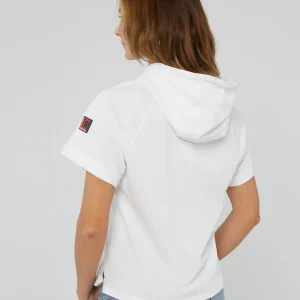Lola Casademunt Sudaderas<Sudadera manga corta blanca de algodón - Lola Casademunt BLANCO