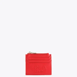 Lola Casademunt Accesorios | Bolsos<Tarjetero con logo en relieve. FUCSIA