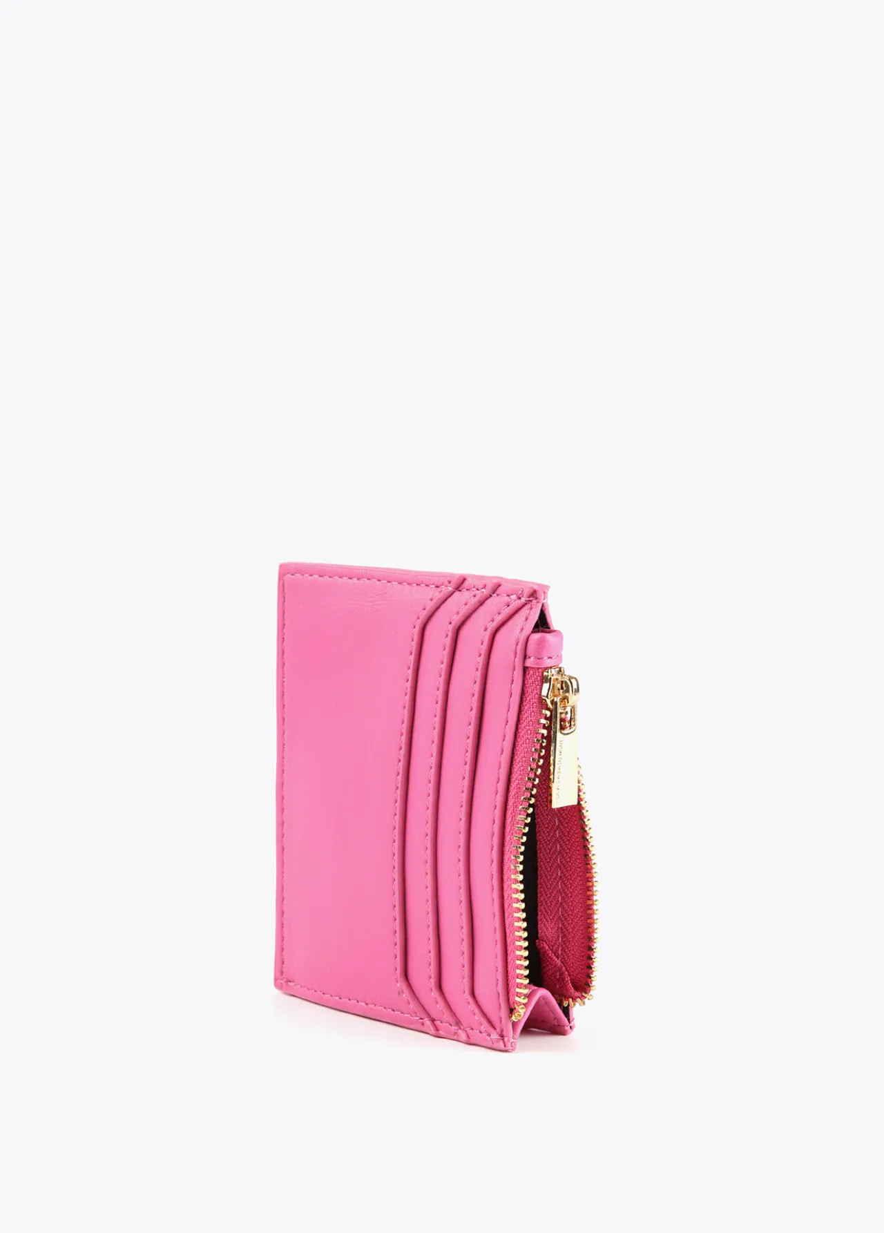 tarjetero_logo_con_relieve_1.webp Lola Casademunt Accesorios | Bolsos<Tarjetero logo con relieve FUCSIA