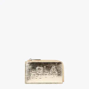 Lola Casademunt Carteras Y Monederos<Tarjetero metalizado FUCSIA