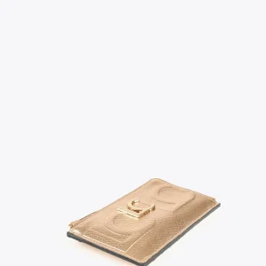 Lola Casademunt Accesorios | Bolsos<Tarjetero metalizado DORADO