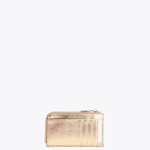 Lola Casademunt Accesorios | Bolsos<Tarjetero metalizado DORADO