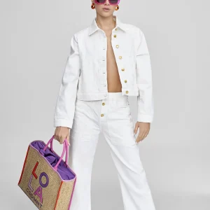 Lola Casademunt Pantalones<Tejano grabado BLANCO