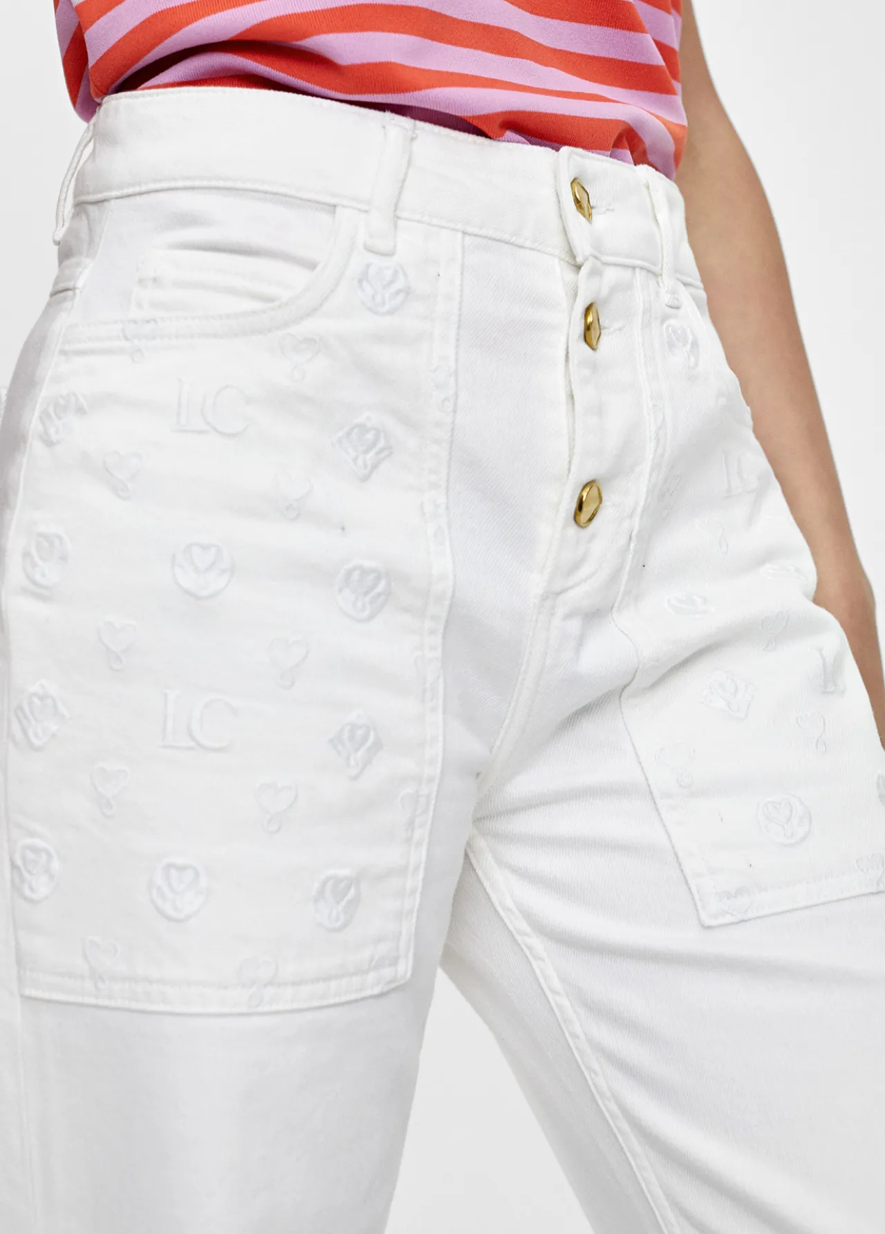 tejano_grabado_4.webp Lola Casademunt Pantalones<Tejano grabado BLANCO