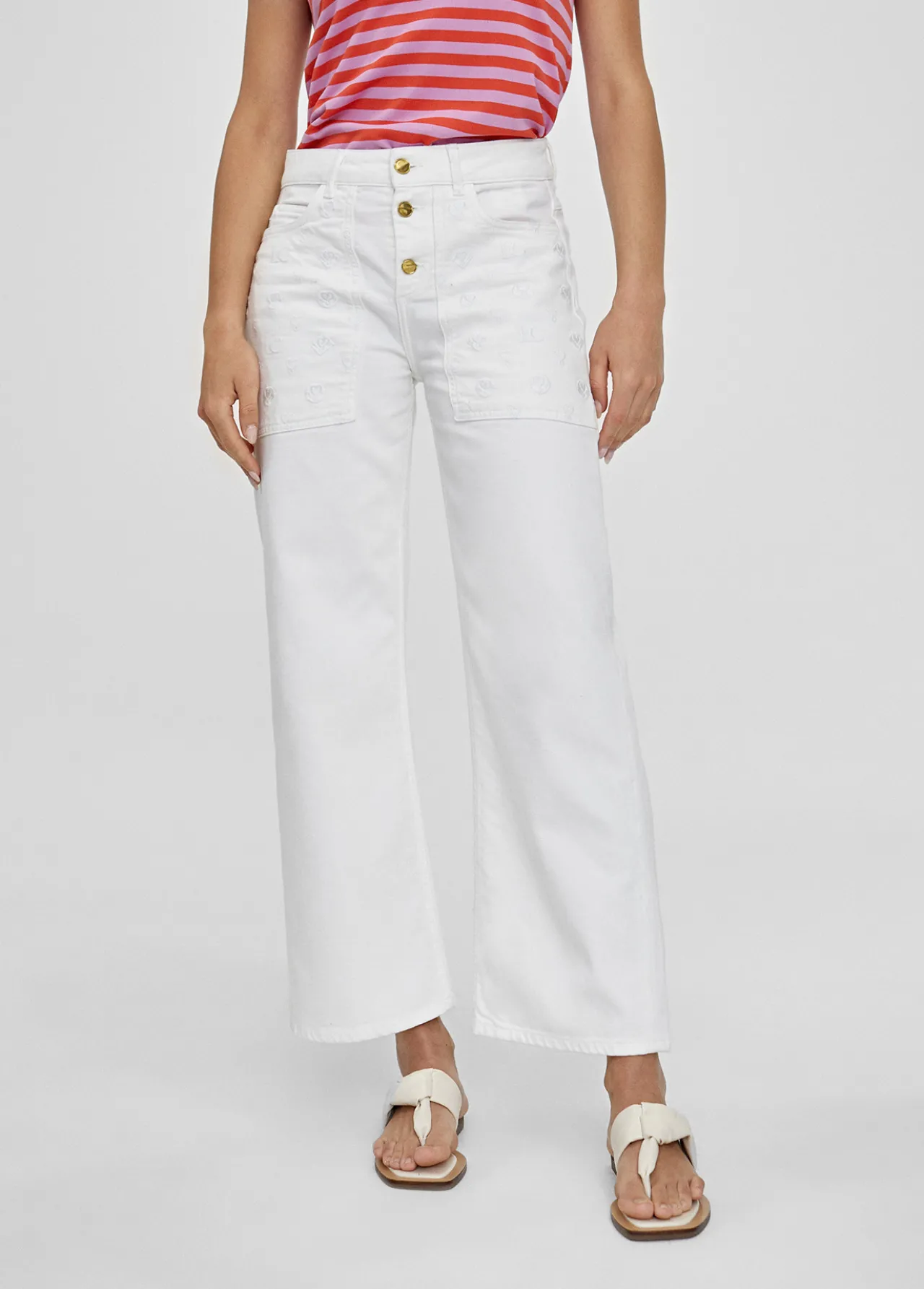 tejano_grabado_6.webp Lola Casademunt Pantalones<Tejano grabado BLANCO