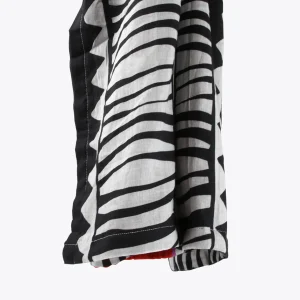 Lola Casademunt Accesorios<Toalla estampado africano NEGRO-BLANCO