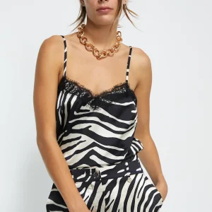 Lola Casademunt Animal Print | Camisetas Y Tops<Top animal print NEGRO-CRUDO