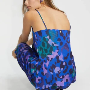 Lola Casademunt Animal Print | Camisetas Y Tops<Top animal print AZUL-NEGRO