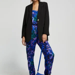 Lola Casademunt Animal Print | Camisetas Y Tops<Top animal print AZUL-NEGRO