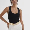 Lola Casademunt Camisetas Y Tops<Top con detalle en lurex BLANCO