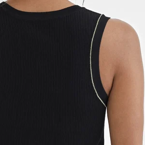 Lola Casademunt Camisetas Y Tops<Top con detalle en lurex BLANCO