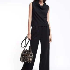 Lola Casademunt Camisetas Y Tops<Top cuello desbocado NEGRO