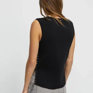 Lola Casademunt Camisetas Y Tops | Punto<Top de punto tachas NEGRO