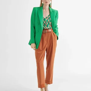 Lola Casademunt Camisetas Y Tops<Top estampado VERDE-MARRON