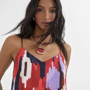 Lola Casademunt Camisetas Y Tops<Top estampado LILA-ROJO