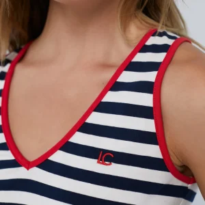 Lola Casademunt Camisetas Y Tops<Top estampado de rayas edición limitada - Lola Casademunt AZUL-BLANCO