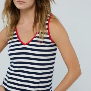 Lola Casademunt Camisetas Y Tops<Top estampado de rayas edición limitada - Lola Casademunt AZUL-BLANCO