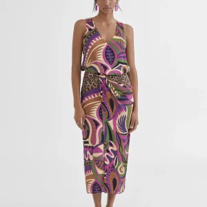 Lola Casademunt Camisetas Y Tops<Top estampado multicolor LILA-NEGRO