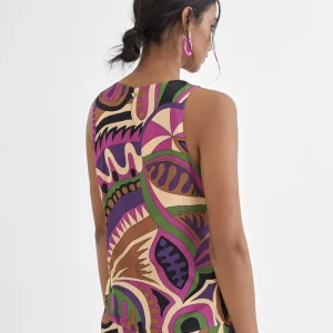 Lola Casademunt Camisetas Y Tops<Top estampado multicolor LILA-NEGRO