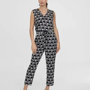 Lola Casademunt Camisetas Y Tops<Top fluido monograma NEGRO-BLANCO