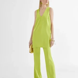Lola Casademunt Camisetas Y Tops | Camisas Y Blusas<Top largo con aberturas CRUDO