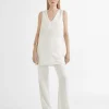 Lola Casademunt Camisetas Y Tops | Camisas Y Blusas<Top largo con aberturas CRUDO