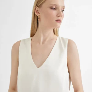 Lola Casademunt Camisetas Y Tops | Camisas Y Blusas<Top largo con aberturas CRUDO