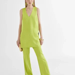 Lola Casademunt Camisetas Y Tops | Camisas Y Blusas<Top largo con aberturas CRUDO