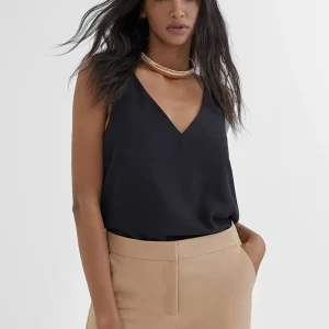 Lola Casademunt Camisetas Y Tops<Top cuello pico NEGRO