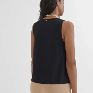 Lola Casademunt Camisetas Y Tops<Top cuello pico NEGRO