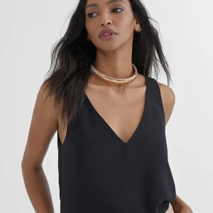 Lola Casademunt Camisetas Y Tops<Top cuello pico NEGRO