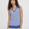 Lola Casademunt Camisetas Y Tops | Punto<Top punto bicolor AZUL-BLANCO